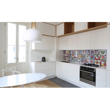 Ceramic wall tile Folk Bird with flower PI297FK-01A Ceramic wall tile Folk Bird with flower PI297FK-01A